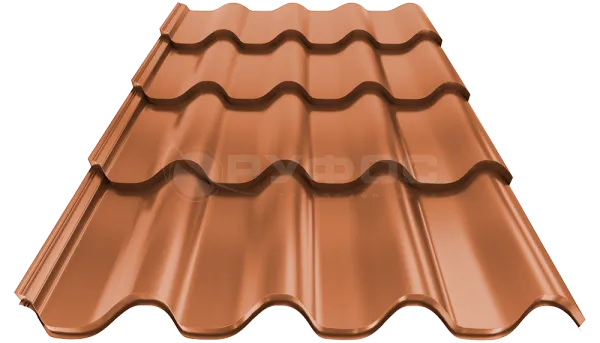 Металлочерепица МП Монтерроса-S (AGNETA-20-Copper\Copper-0.5)