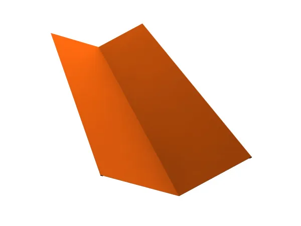 Планка ендовы нижней 300х300 0,45 PE с пленкой RAL 2004 оранжевый (2м)