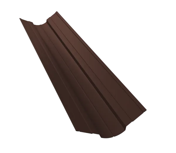 Планка торцевая фигурная 100х85 0,5 GreenCoat Pural BT, matt RR 33 черный (RAL 9005 черный) (2,5м)