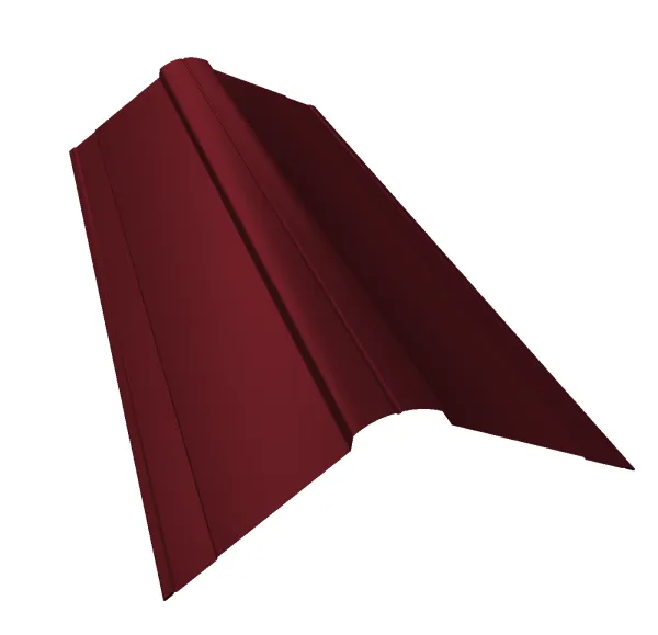 Планка конька фигурного 70x70 0,45 Drap TX RAL 3005 красное вино (2,5м)