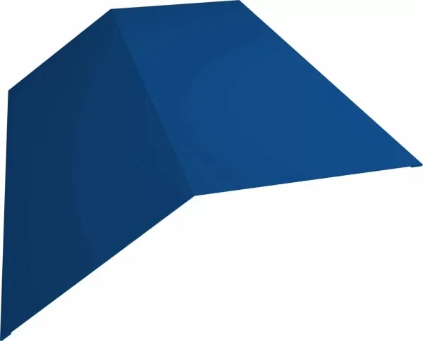 Планка конька плоского 150х40х150 0,45 PE с пленкой RAL 7024 мокрый асфальт (2,5м)