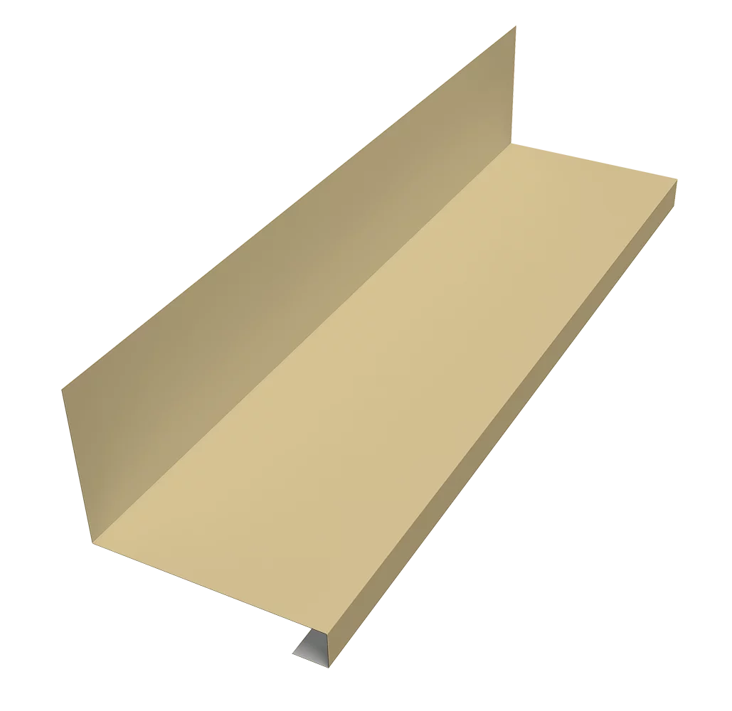 Планка примыкание нижнее к трубе для Кликфальц Pro 0,45 PE с пленкой RAL 7024 мокрый асфальт (2,5м)