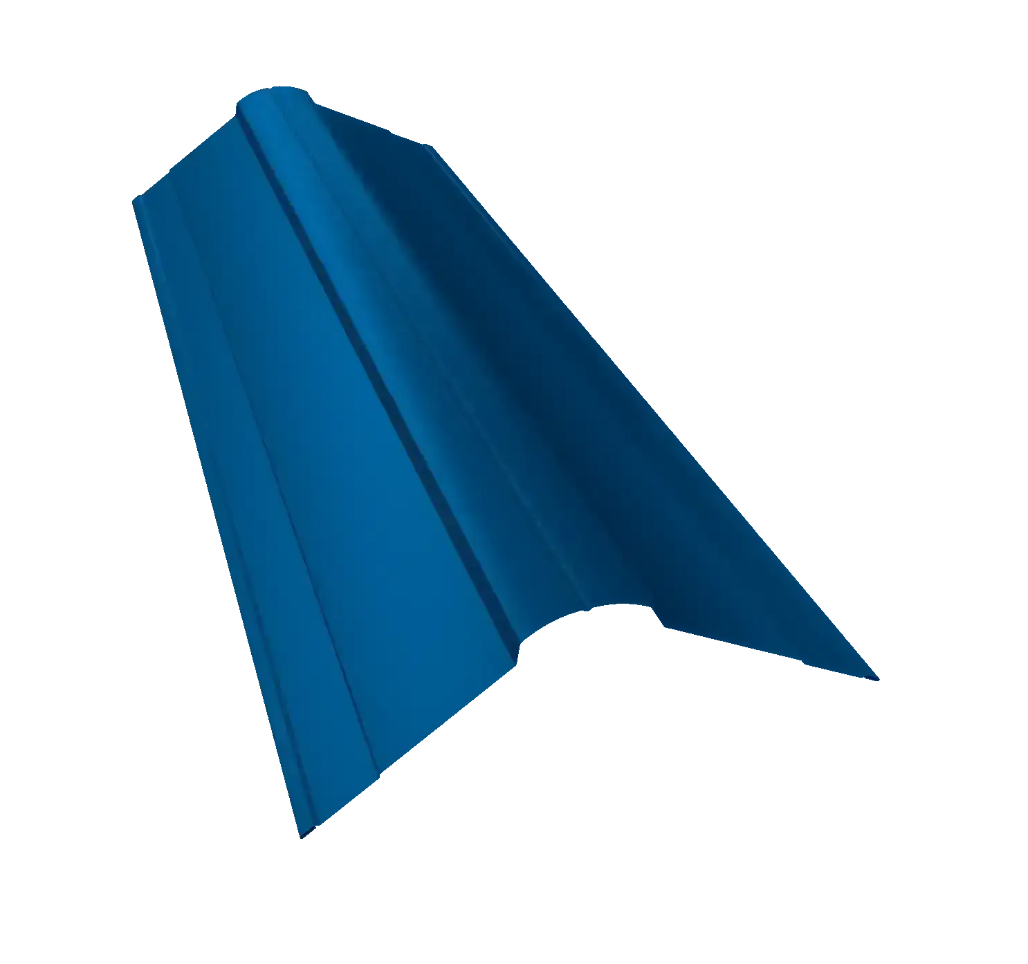 Планка конька фигурного 100x100 0,45 PE с пленкой RAL 2004 оранжевый (2,5м)