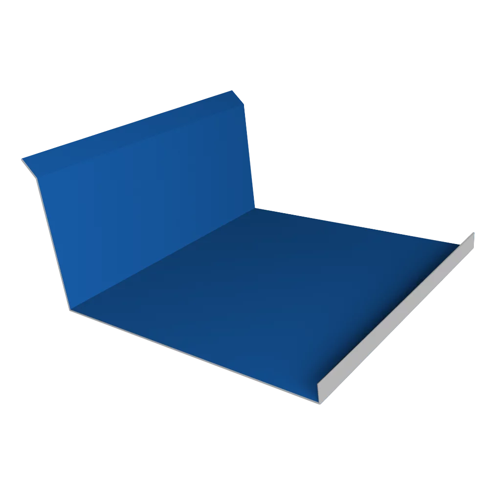 Планка примыкание нижнее к трубе для Кликфальц Pro 0,45 PE с пленкой RAL 5002 ультрамариново-синий (3м)
