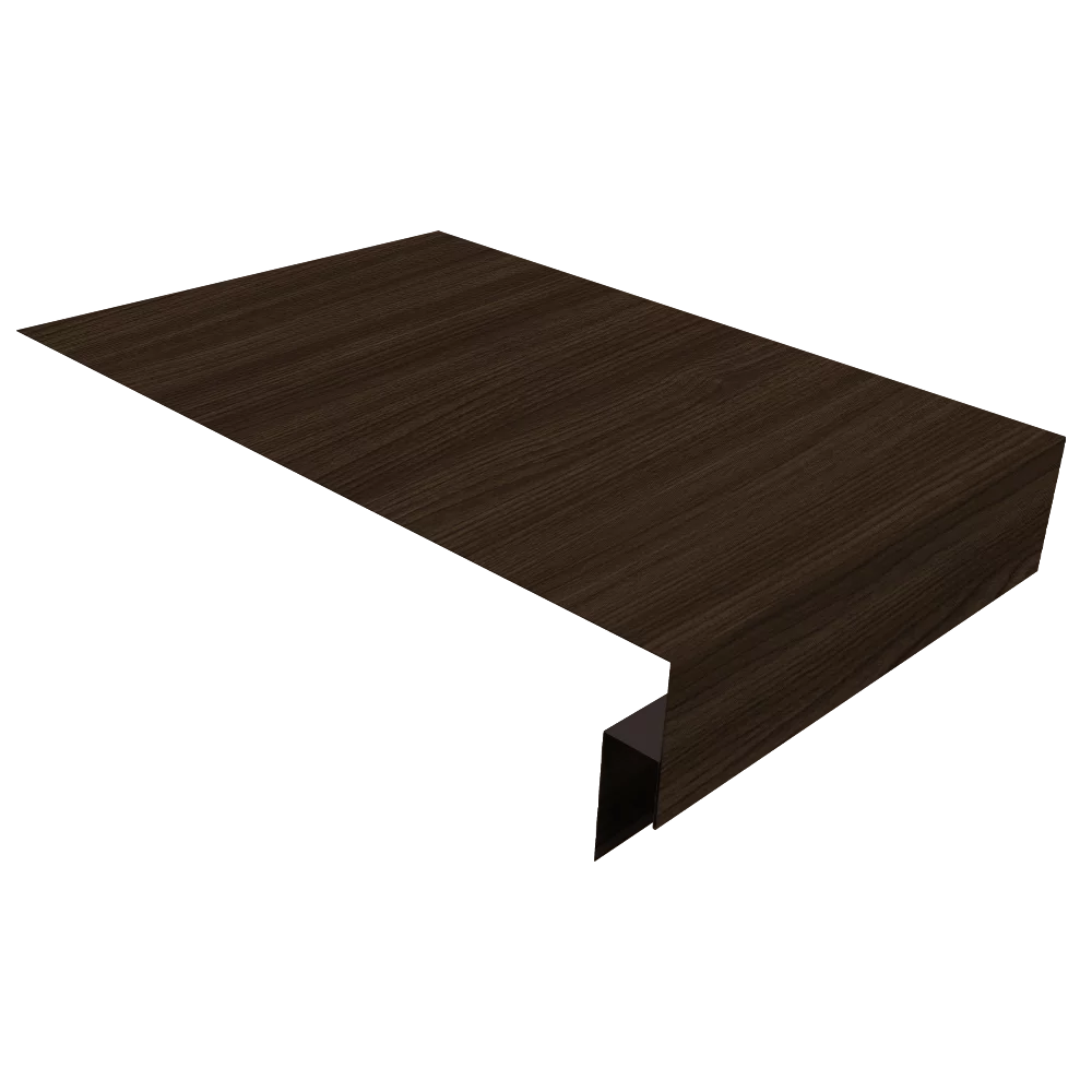 Планка торцевая 80х100 0,45 Print Elite Coffee Wood TwinColor (3м)