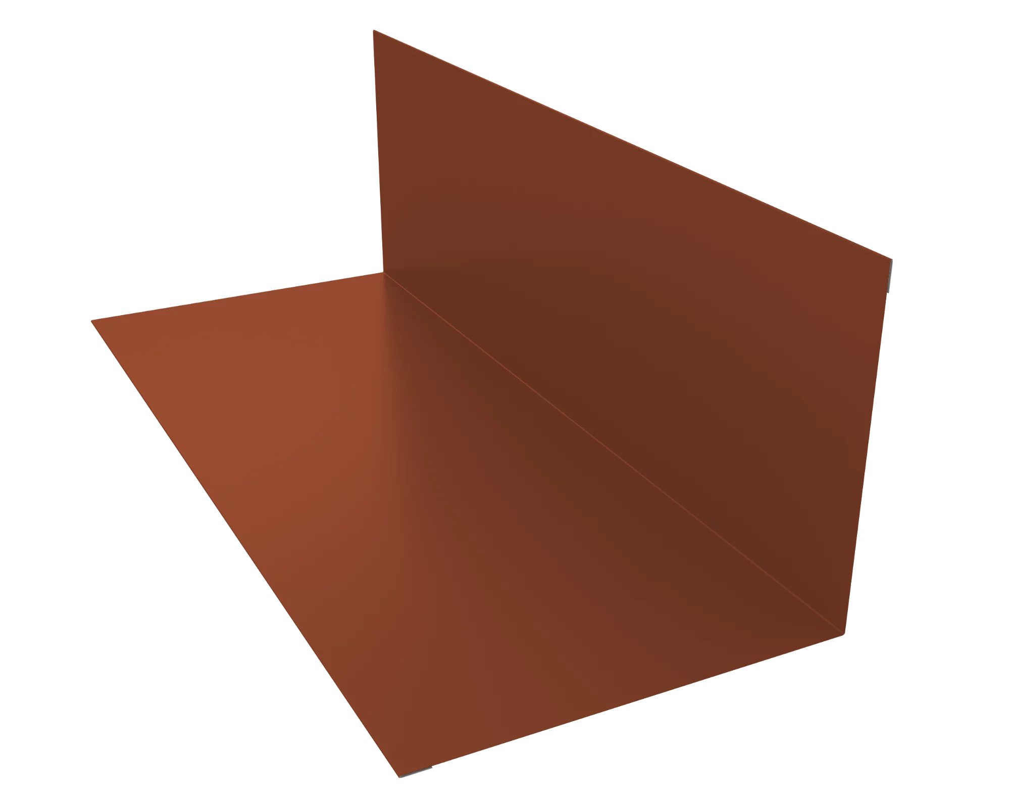 Планка примыкание боковое фальц 0,5 Satin Matt RAL 8004 терракота (2,5м)
