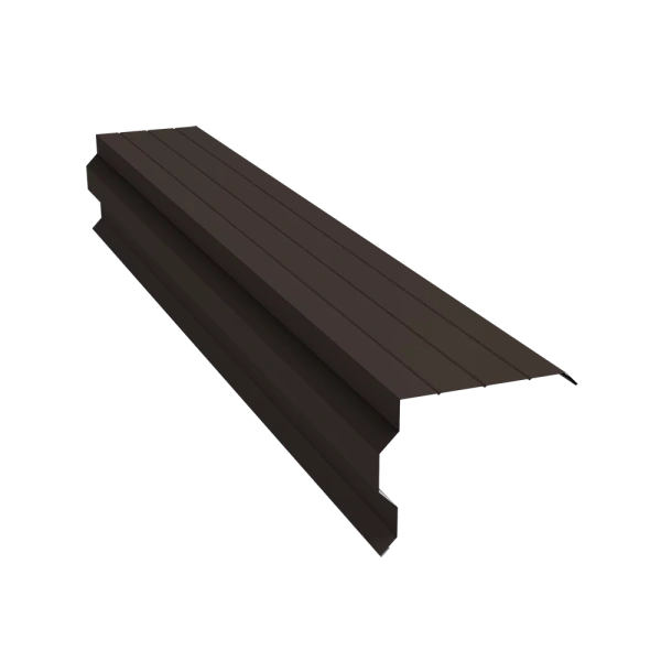Планка торцевая фигурная 100х85 0,5 PurPro Matt 275 RAL 8017 шоколад (2,5м)