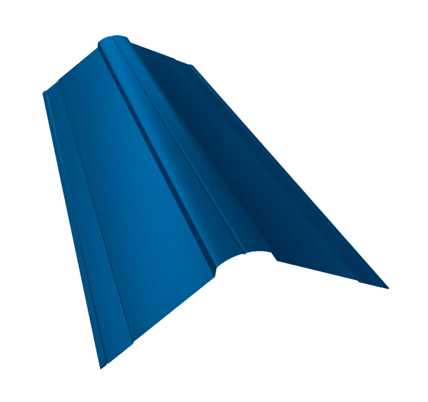 Планка конька фигурного 150x150 0,45 Drap TX RAL 9005 черный (2,5м)