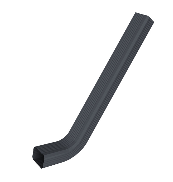 Труба гофрированная Vortex Lite 76х102х3000 мм с коленом PE RAL 7004 сигнльный серый