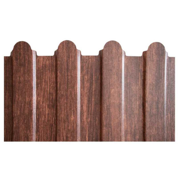Профнастил С8А фигурный 0,45 Print-double Antique Wood