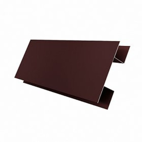 Планка конька фигурного 100x100 0,5 PurLite Matt RR 32 темно-коричневый (2,5м)