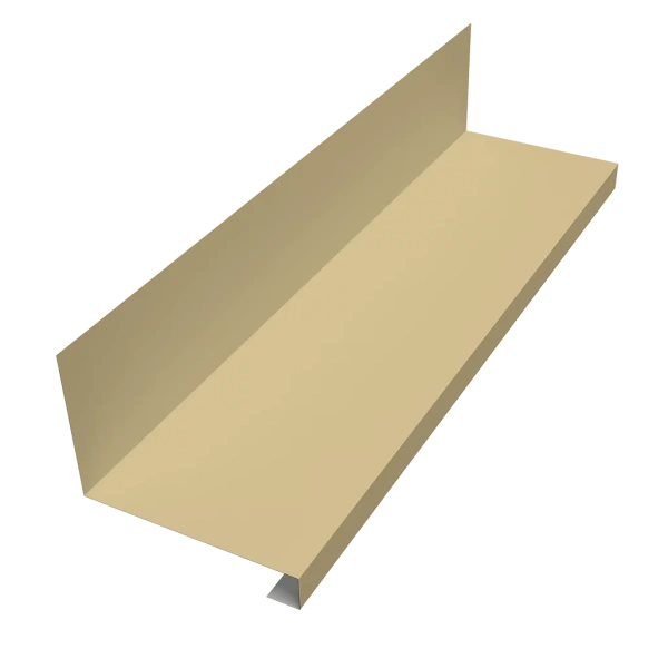 Планка примыкание нижнее к трубе для Кликфальц Pro 0,45 PE с пленкой RAL 7024 мокрый асфальт (2,5м)