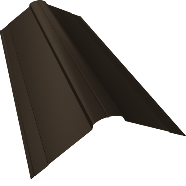 Планка конька фигурного 70x70 0,45 Drap TX RR 32 темно-коричневый (2,5м)