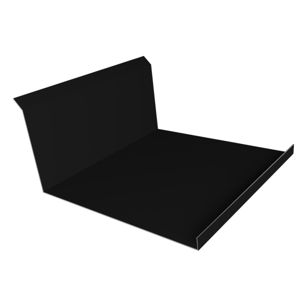Планка примыкание нижнее к трубе для Кликфальц Pro 0,45 Drap-double TX RAL 9005 черный (3м)