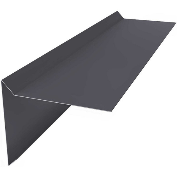 Планка карнизная широкая 100х85 0,5 Rooftop Matte RAL 7016 антрацитово-серый (2,5м)