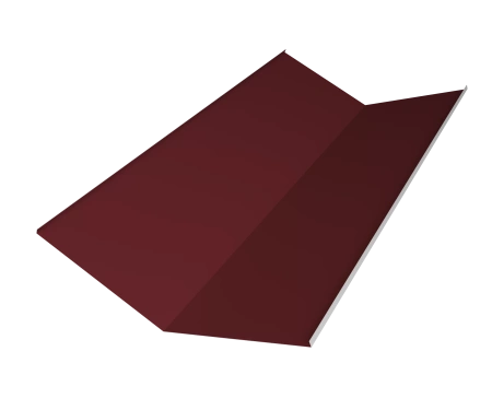Планка ендовы верхней 115х30х115 0,5 Satin Matt RAL 3005 красное вино (2м)