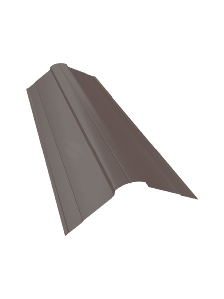 Планка конька фигурного 100x100 0,45 Drap RAL 8017 шоколад (2,5м)
