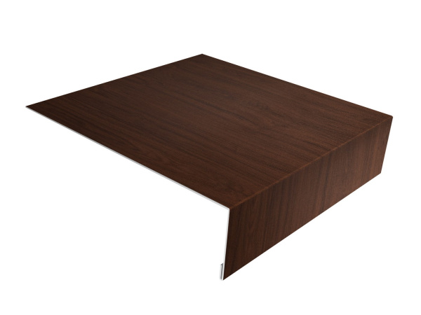 Планка лобовая/околооконная простая 190х50 0,45 Print Elite Chestnut Wood (обратная сторона серая) (2,5м)