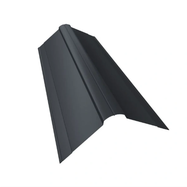 Планка конька фигурного 150x150 0,45 PE-Double RAL 6005 зеленый мох (2,5м)