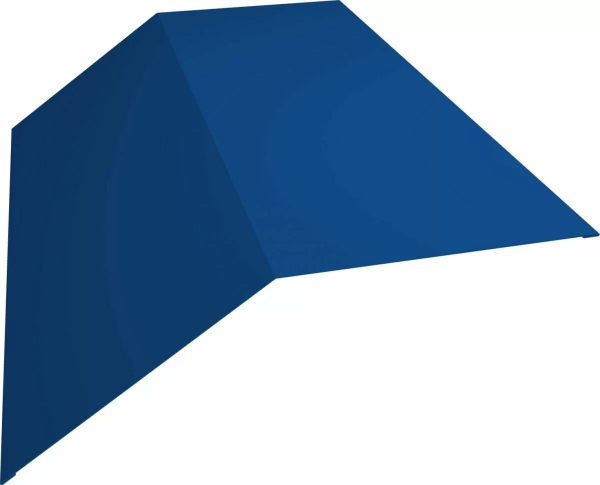 Планка конька плоского 150х40х150 0,45 PE с пленкой RAL 7024 мокрый асфальт (2,5м)