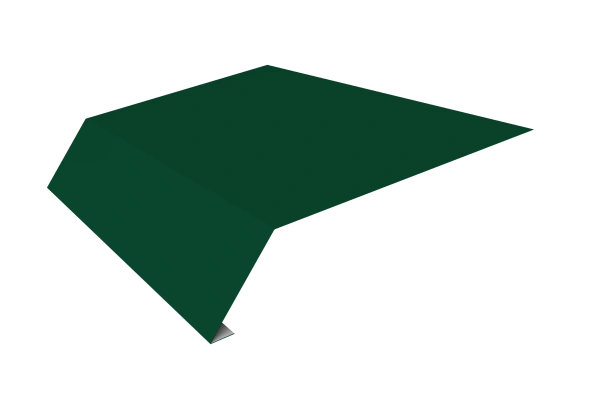 Планка карнизная широкая 100х85 0,5 Satin с пленкой RAL 6005 зеленый мох (2,5м)