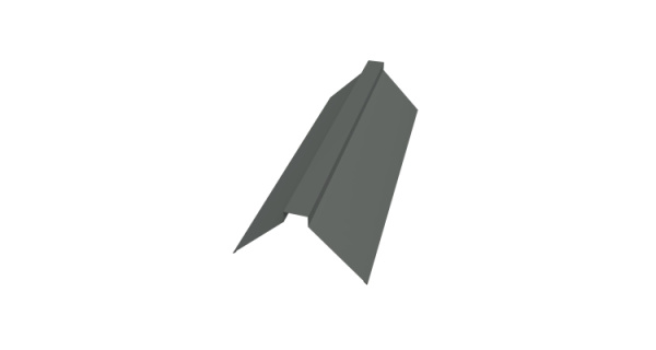 Планка конька фигурного 150x150 0,45 PE-Double RAL 7024 мокрый асфальт (2,5м)