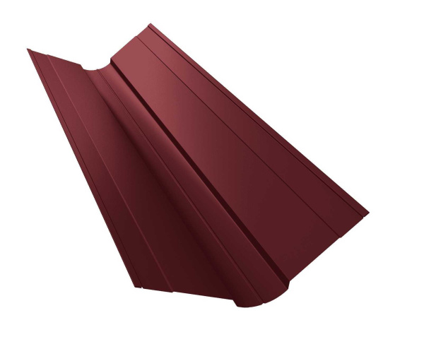 Планка конька фигурного 150x150 0,45 Drap TX RAL 3005 красное вино (2,5м)