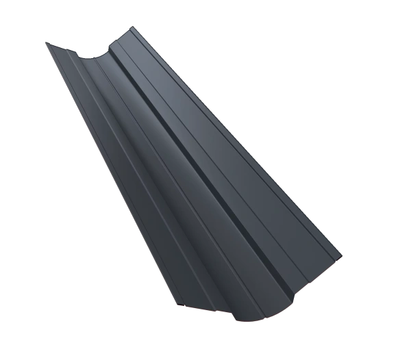 Планка ендовы верхней 145х145 0,5 Satin Matt TX RAL 7024 мокрый асфальт (3м)